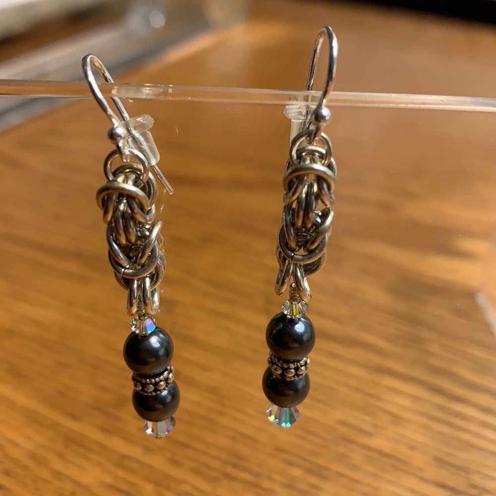 Elegant handcrafted sterling earrings